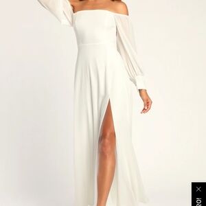 Romantic White Long Dress